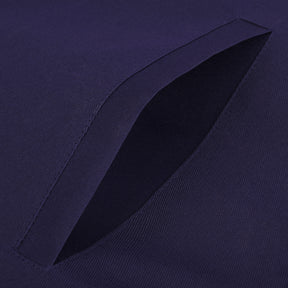 Senior Deacon Blue Lodge California Officer Apron - Navy Velvet With Silver Embroidery Thread - Bricks Masons