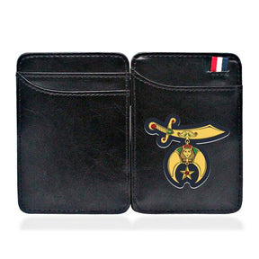 Shriners Wallet - Credit Card Holder (Black & Brown) - Bricks Masons