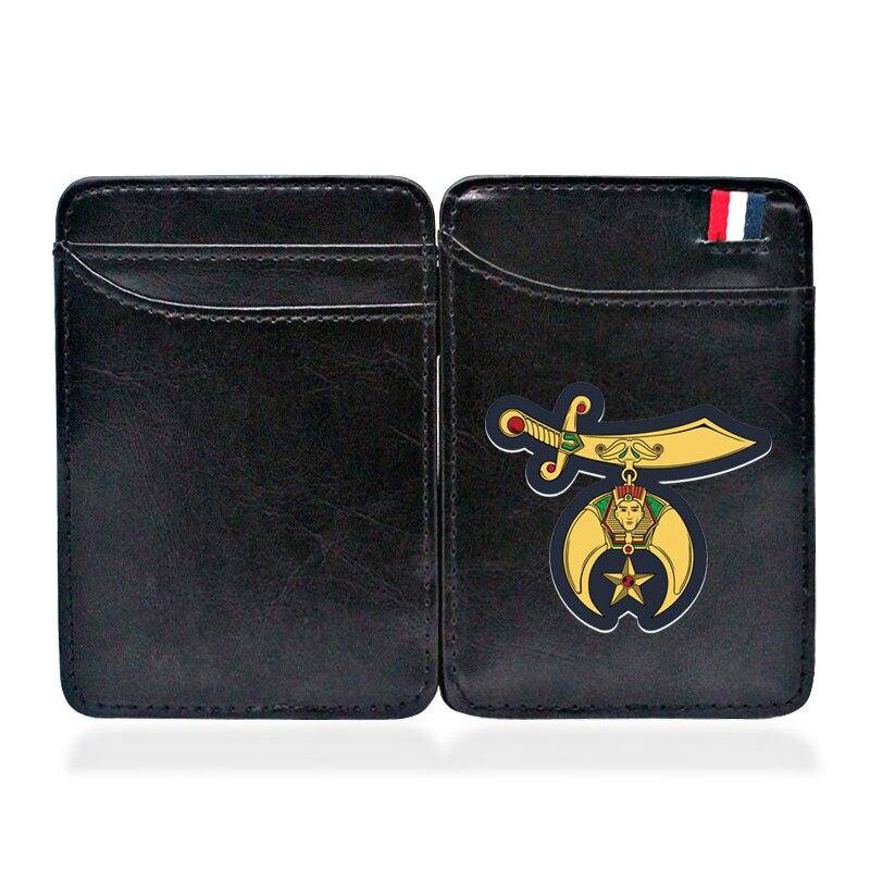 Shriners Wallet - Credit Card Holder (Black & Brown) - Bricks Masons