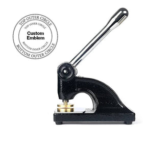 Grotto M.O.V.P.E.R. Seal Press - Long Reach Black Color With Customizable Stamp - Bricks Masons