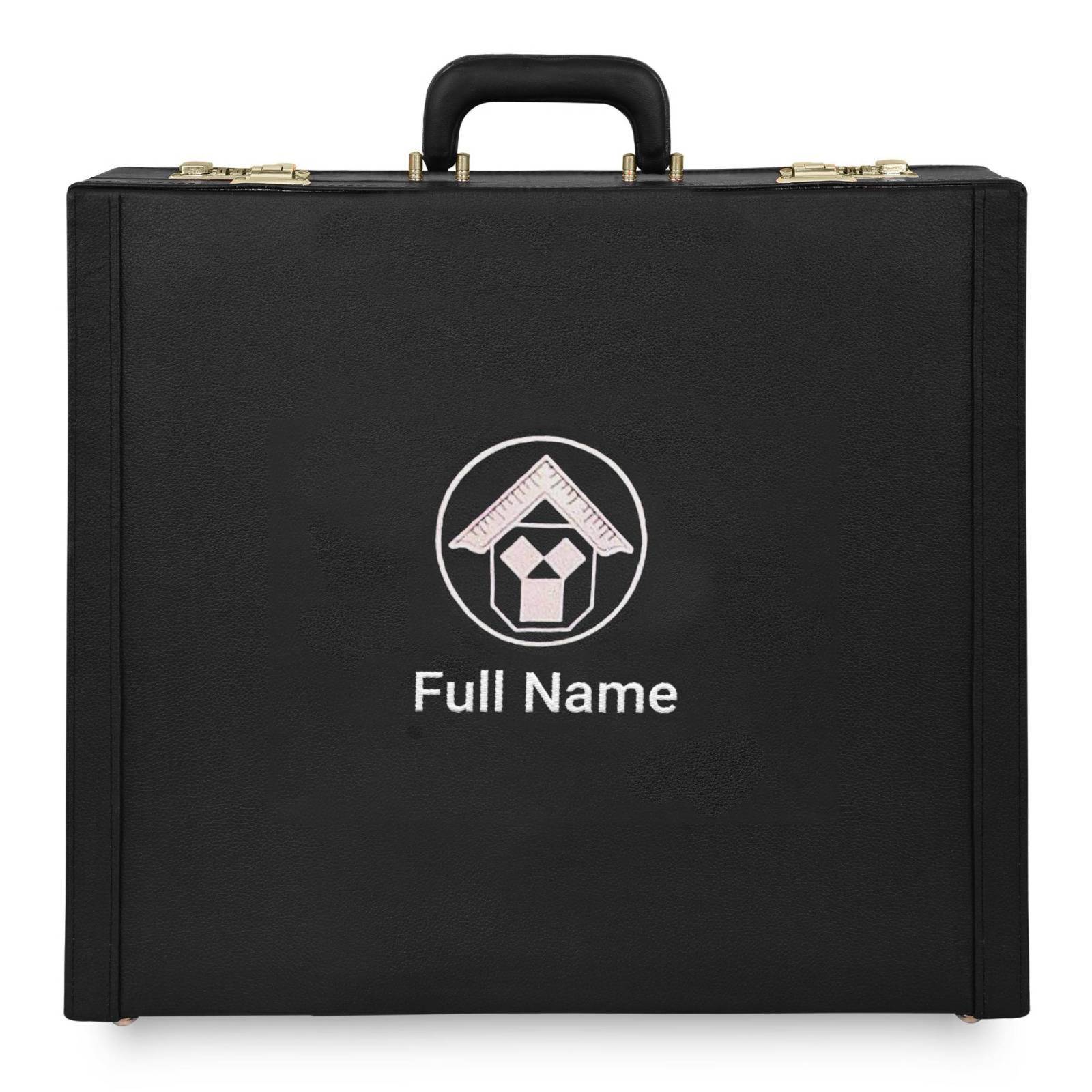 Past Master Craft Apron Case - Silver Machine Embroidery Various Sizes & Materials - Bricks Masons