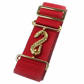 Universal Apron Belt Extender - Red Belt with Silver/Gold Clasp - Bricks Masons