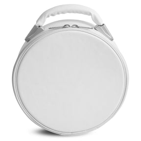 Masonic Crown Cap Case - Imitation White Leather With Solid Handle - Bricks Masons