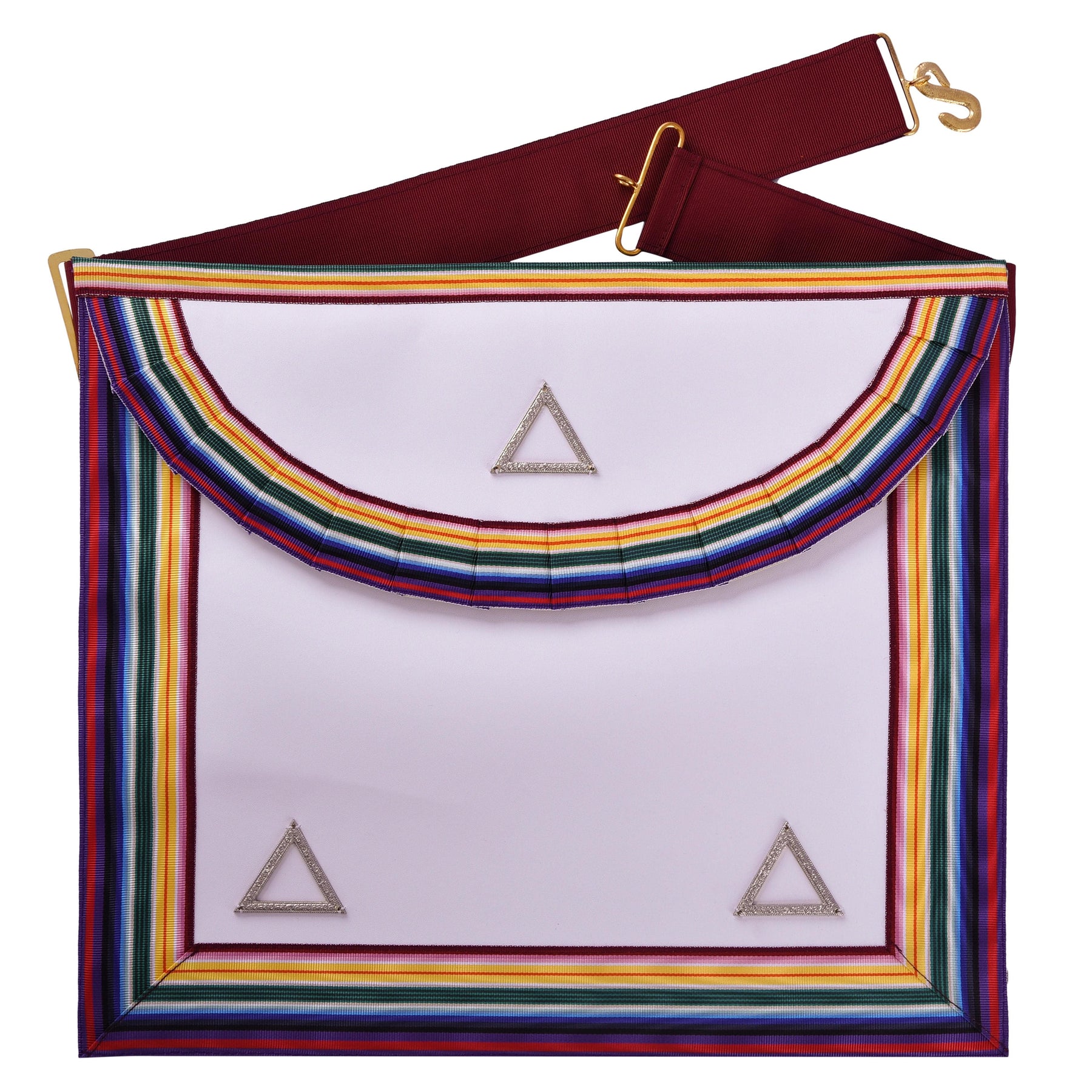 WCN & PCN Royal Ark Mariner AMD Apron - Silver & Multi colour - Bricks Masons