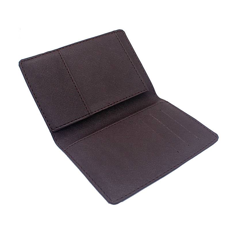 Widows Sons Wallet - Skull and Bones PU Leather Passport & Credit Card Holder (Black/Brown) - Bricks Masons
