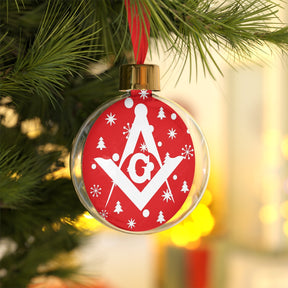 Master Mason Blue Lodge Christmas Baubles - Shatterproof Bauble - Bricks Masons