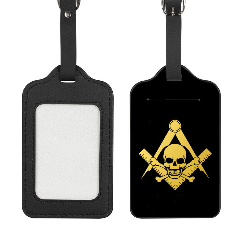 Widows Sons Luggage Tag - Black Leather - Bricks Masons