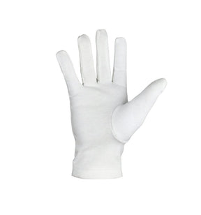 OES Glove - White Cotton Machine Embroidered Emblem - Bricks Masons