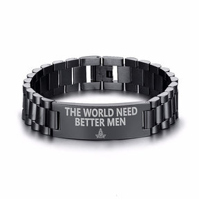 Past Master Blue Lodge California Regulation Bracelet - Stainless Steel - Bricks Masons