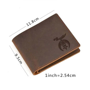 Shriners Wallet - Handcraft Leather - Bricks Masons