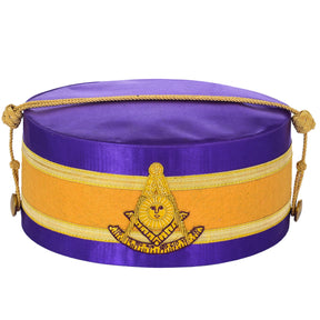 Past Master Blue Lodge Crown Cap - Purple Backing - Bricks Masons