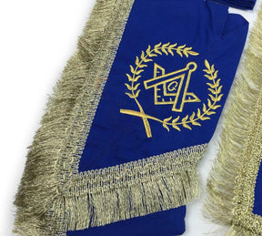 fMaster Mason Blue Lodge Regalia Set - White & Blue with Fringe - Bricks Masons