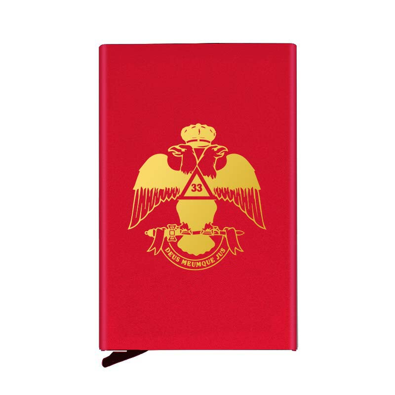 33rd Degree Scottish Rite Credit Card Holder - Wings Down Various Colors - Bricks Masons