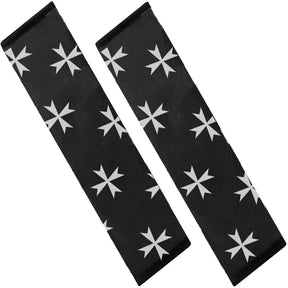 Order Of Malta Commandery Seatbelt Cover - White & Gold - Bricks Masons