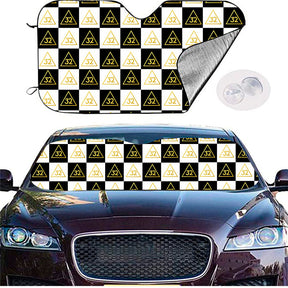 32nd Degree Scottish Rite Windshield Cover - (Gold/White) - Bricks Masons