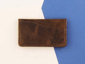 Past Master Blue Lodge California Regulation Wallet - Dark Brown - Bricks Masons