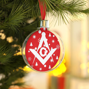 Master Mason Blue Lodge Christmas Baubles - Shatterproof Bauble - Bricks Masons