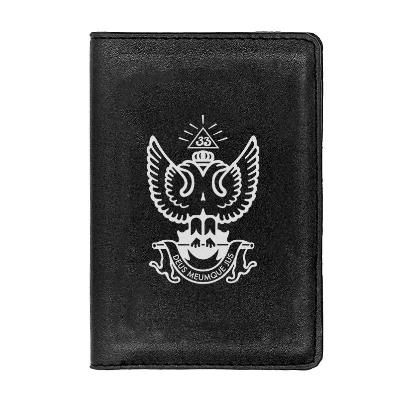 33rd Degree Scottish Rite Wallet - Wings Up Black & Brown - Bricks Masons