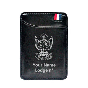 33rd Degree Scottish Rite Wallet - Wings Up Black & Brown - Bricks Masons