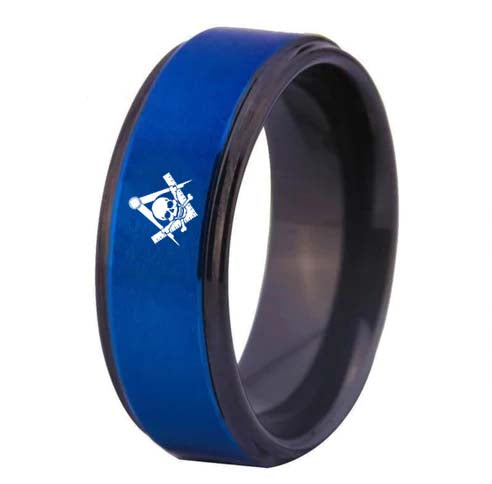 Widows Sons Ring - Blue Tungsten - Bricks Masons