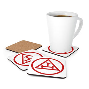 Royal Arch Chapter Coaster - White & Red - Bricks Masons