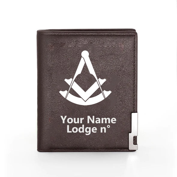 Past Master Blue Lodge Wallet - Black & Brown - Bricks Masons