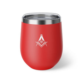 Master Mason Blue Lodge Vacuum Cup - Square & Compass All Seeing Eye - Bricks Masons