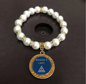 Royal Arch Chapter Bracelet - Gold and White - Bricks Masons