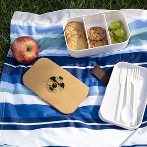 33rd Degree Scottish Rite Lunch Box - Wings Down Wooden Lid - Bricks Masons