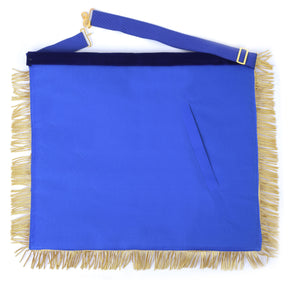 Past Grand Thrice Illustrious Master Royal & Select Masters English Regulation Apron - Blue Velvet & Gold - Bricks Masons