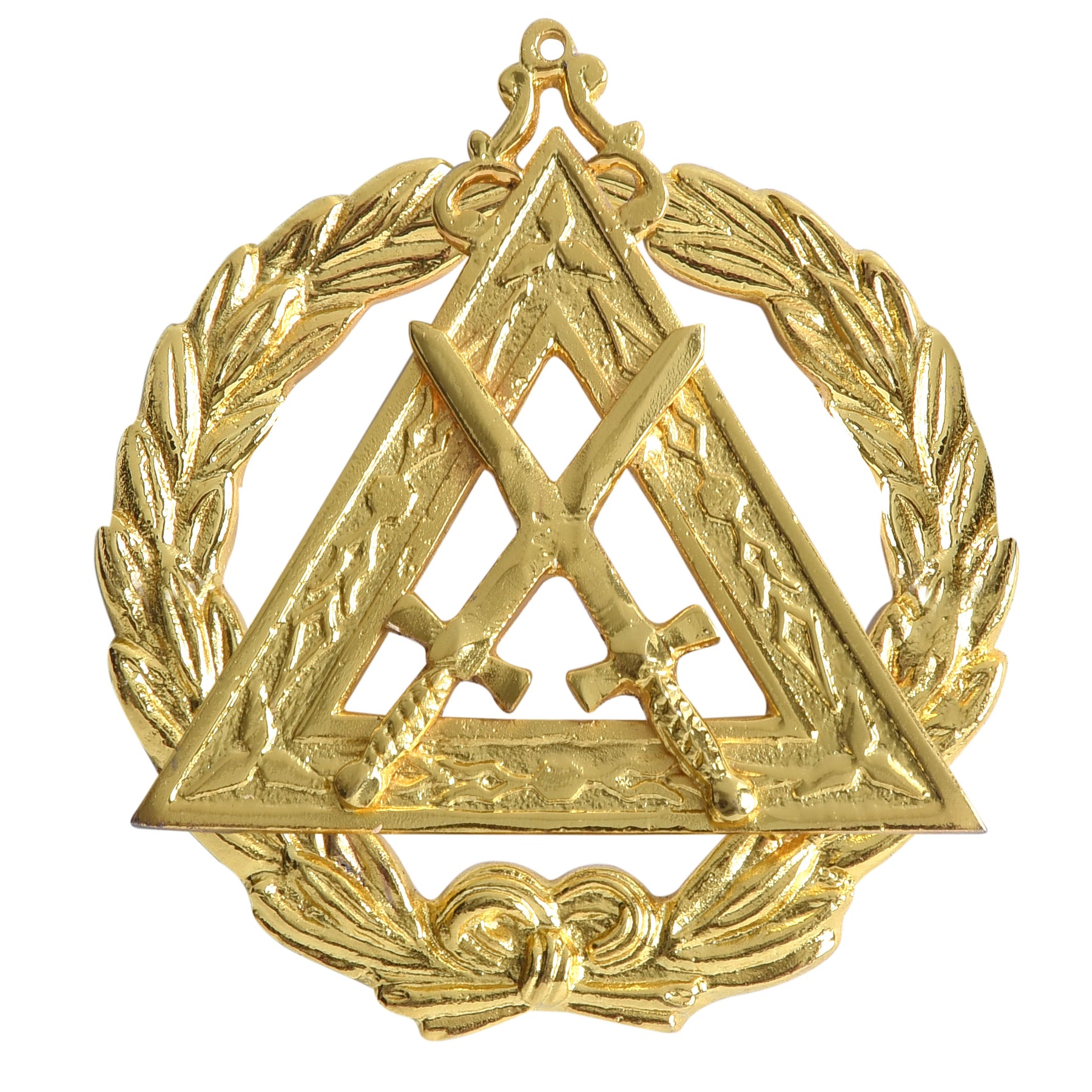 Grand Sword Bearer Knights Templar Commandery Officer Collar Jewel - Gold Plated - Bricks Masons