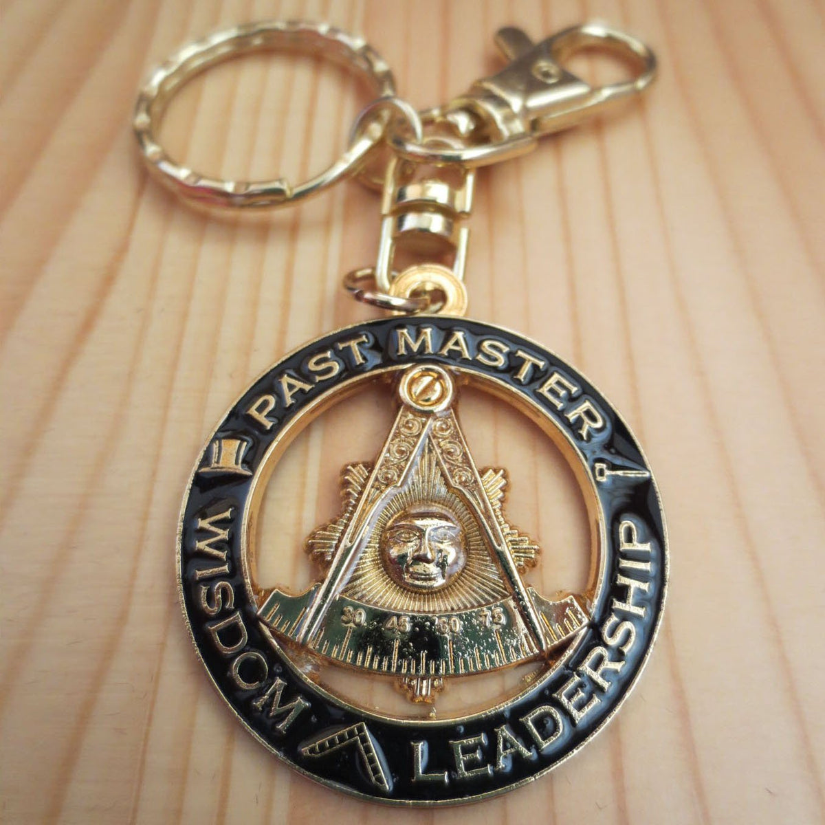 Past Master Wisdom Leadership Masonic Key Chain - Bricks Masons