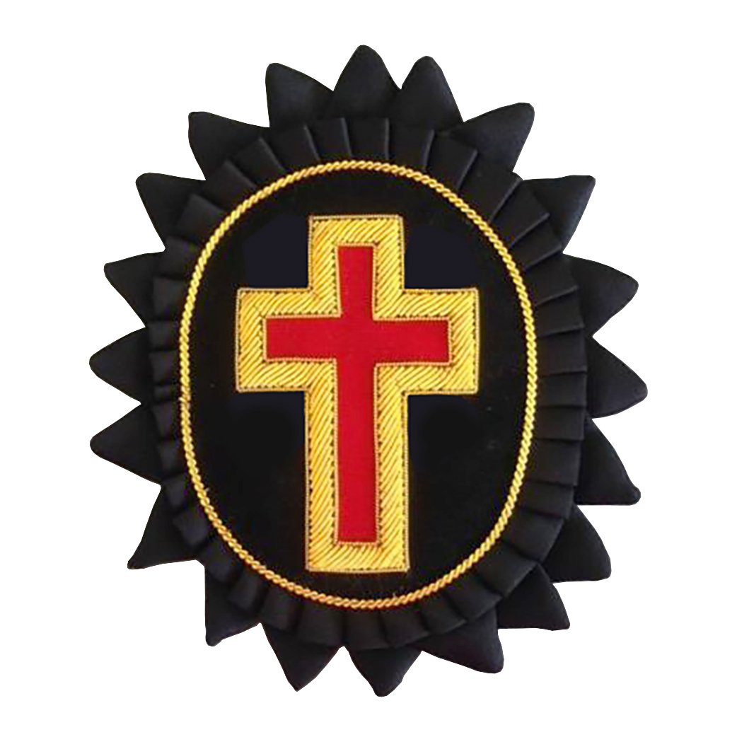 Knights Templar Chapeau Rosettes - Bullion Embroidery - Bricks Masons