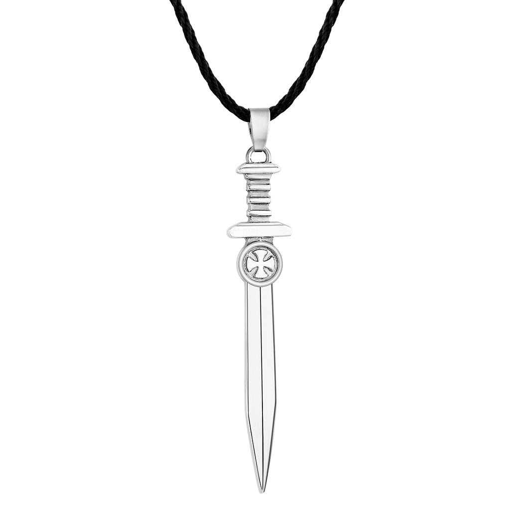 Knights Templar Commandery Necklace - Medieval Sword Symbol - Bricks Masons