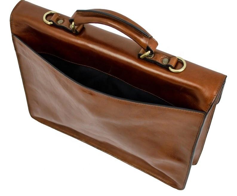 33rd Degree Scottish Rite Briefcase - Brown Leather - Bricks Masons