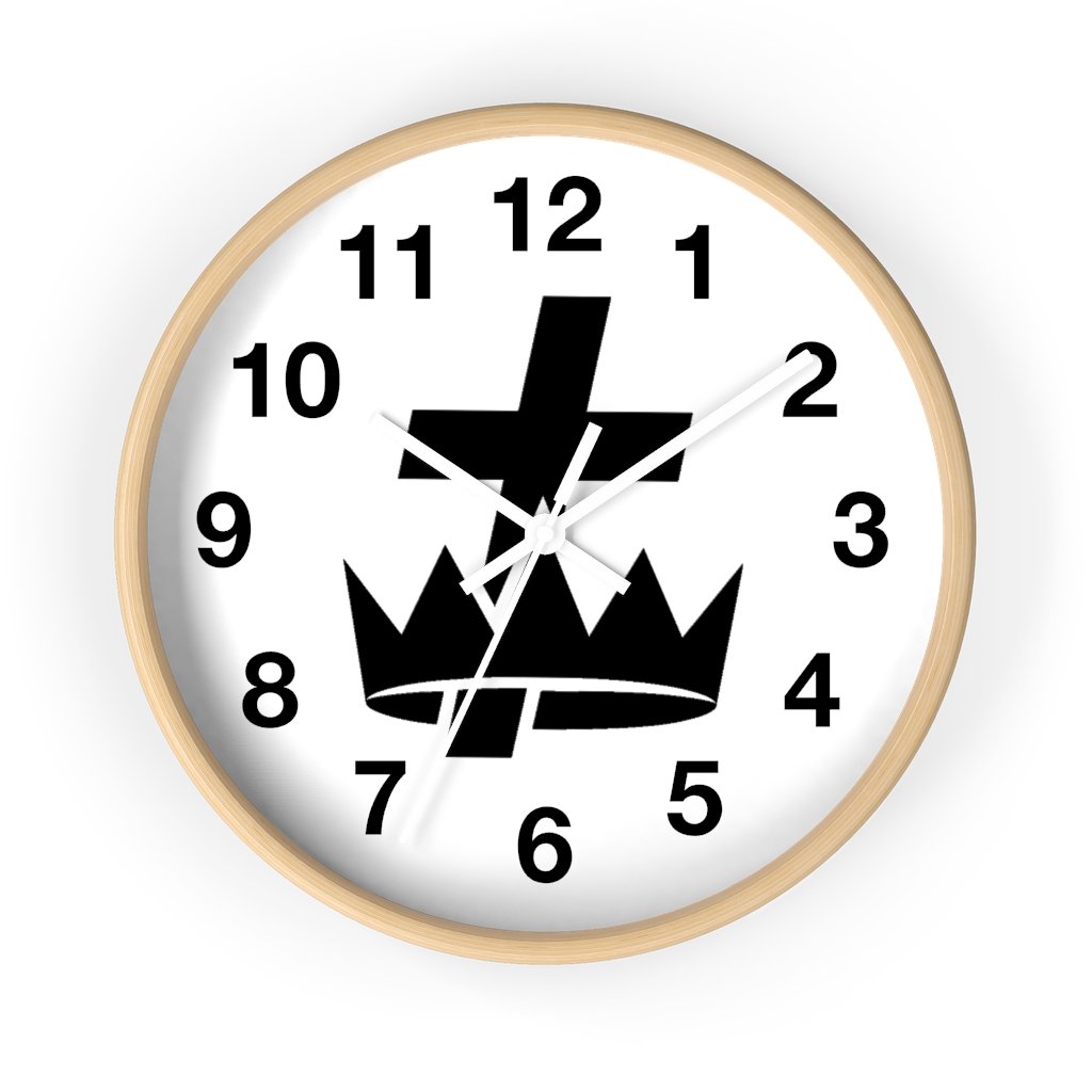 Knights Templar Commandery Clock - Wooden Frame - Bricks Masons