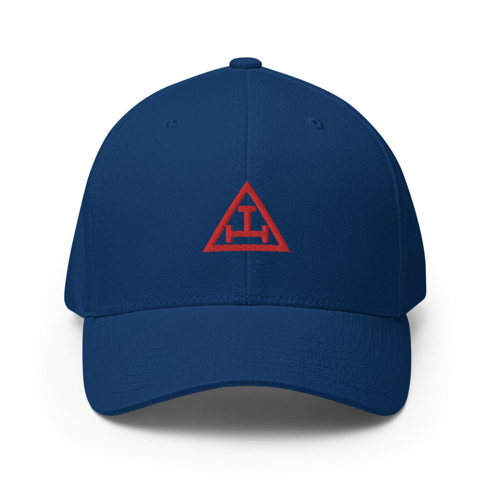 Royal Arch Chapter Baseball Cap - Red Triple Tau Embroidery - Bricks Masons