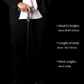 Master Mason Blue Lodge Cane & Walking Stick - Square & Compass G - Bricks Masons