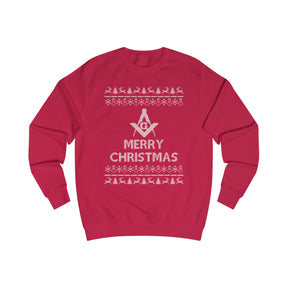 Master Mason Blue Lodge Sweatshirt - Ugly Merry Christmas Sweater - Bricks Masons
