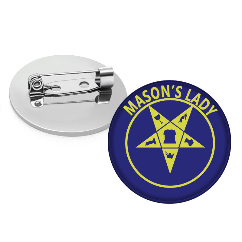 OES Brooch - Mason's Lady - Bricks Masons