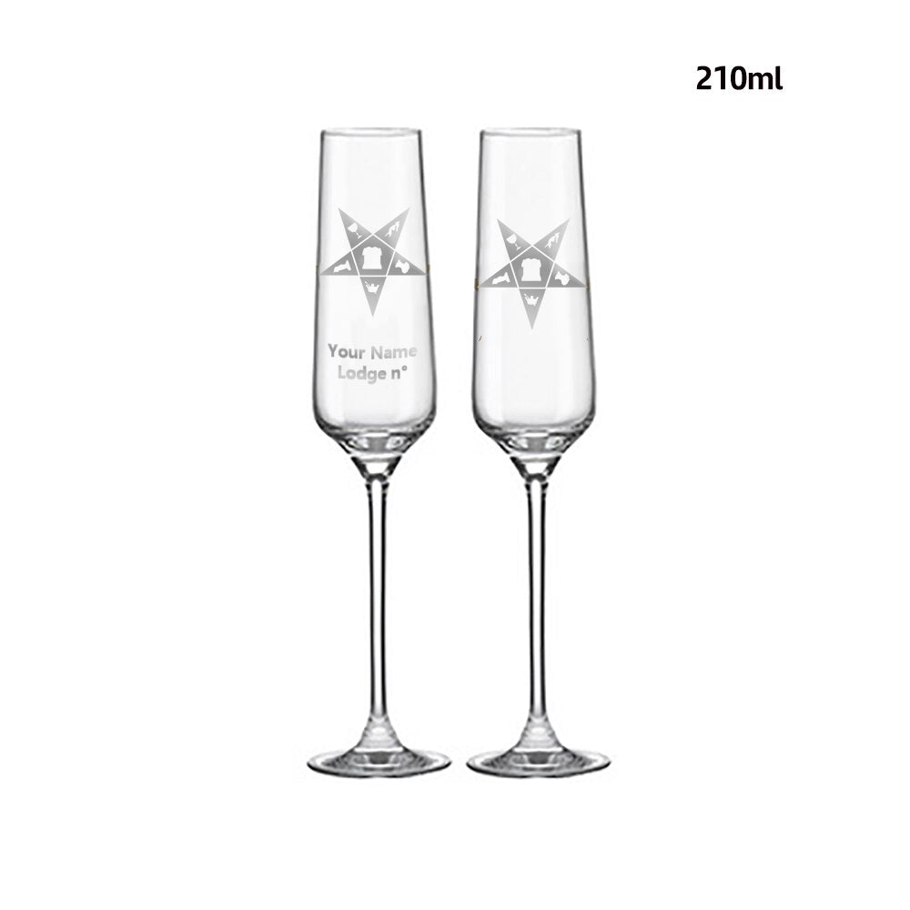 OES Champagne Flute - 2 Pieces Set - Bricks Masons