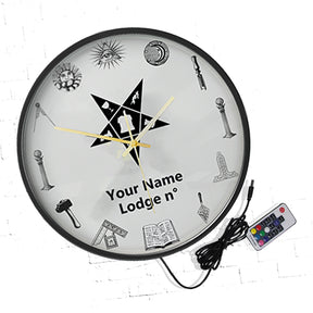 OES Clock - Frame with LED - Bricks Masons