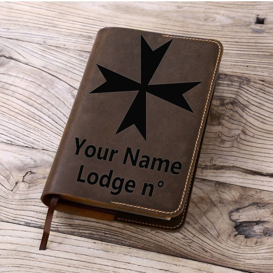 Order Of Malta Commandery Book Cover - Leather - Bricks Masons