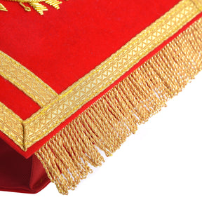 Past Grand High Priest Royal Arch Chapter Cuff - Red Velvet With Gold Fringe - Bricks Masons