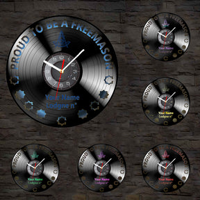 Past Master Blue Lodge California Regulation Clock - Vinyl Record - Bricks Masons