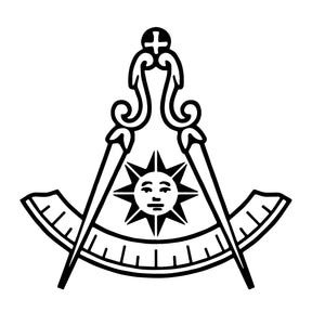 Past Master Blue Lodge California Regulation Ring - Black Silver Bevel With CZ Stone - Bricks Masons