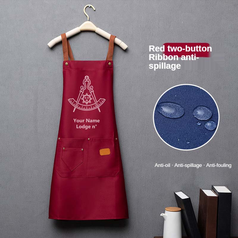 Past Master Blue Lodge California Regulation Work Apron - Various Colors - Bricks Masons