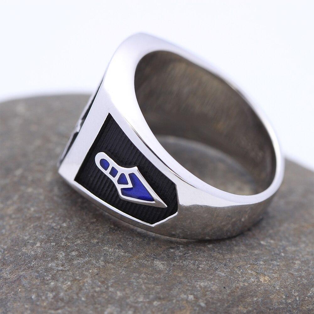 Master Mason Blue Lodge Ring - Plumb Trowel Sterling Silver - Bricks Masons