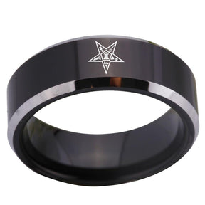 Order of the Eastern Star OES Tungsten Masonic Ring FREE Engraving - Bricks Masons