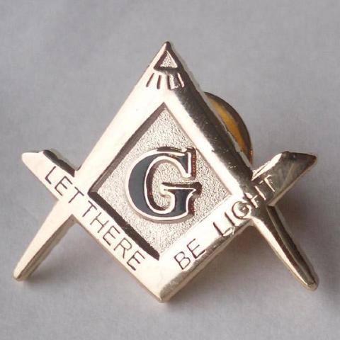 1" Masonic Lapel Pin Let there Be Light - Bricks Masons
